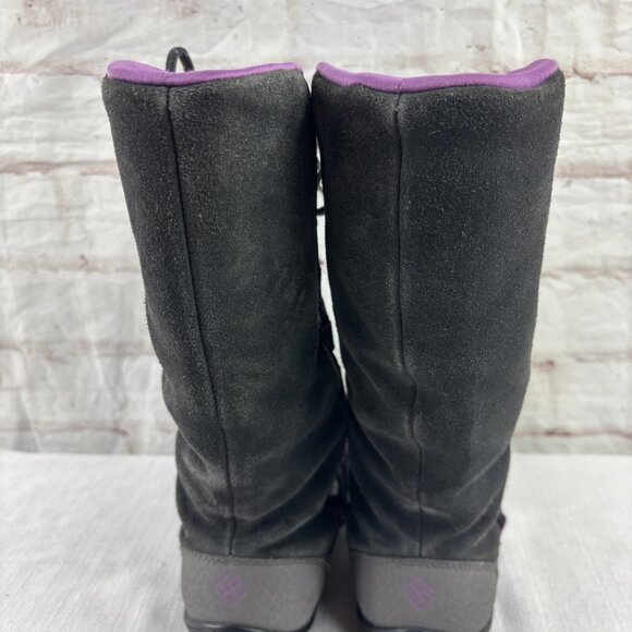 Columbia Girls Youth 1 Loveland White Purple Waterproof Winter Snow Boots - Picture 12 of 16